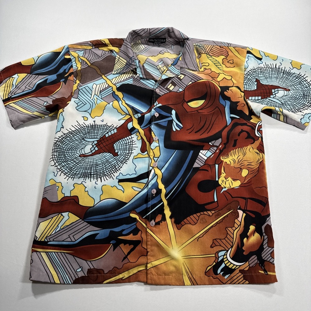 Hunters Spider-Man Shirt Size Small Button Down